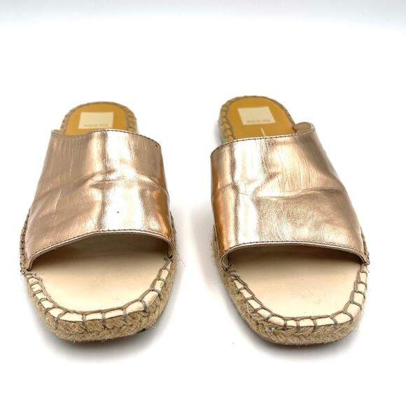 Banji Rose Gold Espadrille Slide Sandals size 10 - Picture 8 of 9
